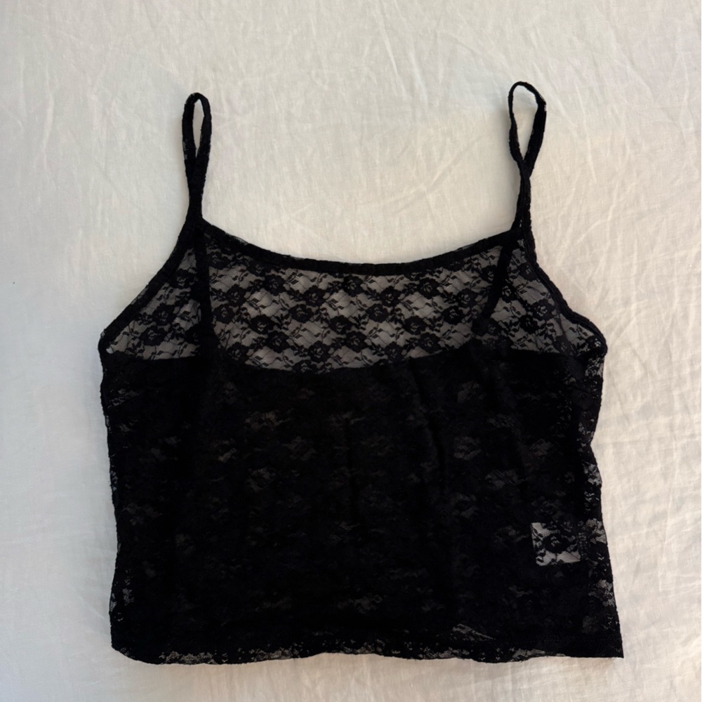 Brandy Melville Black Lace Tank Top